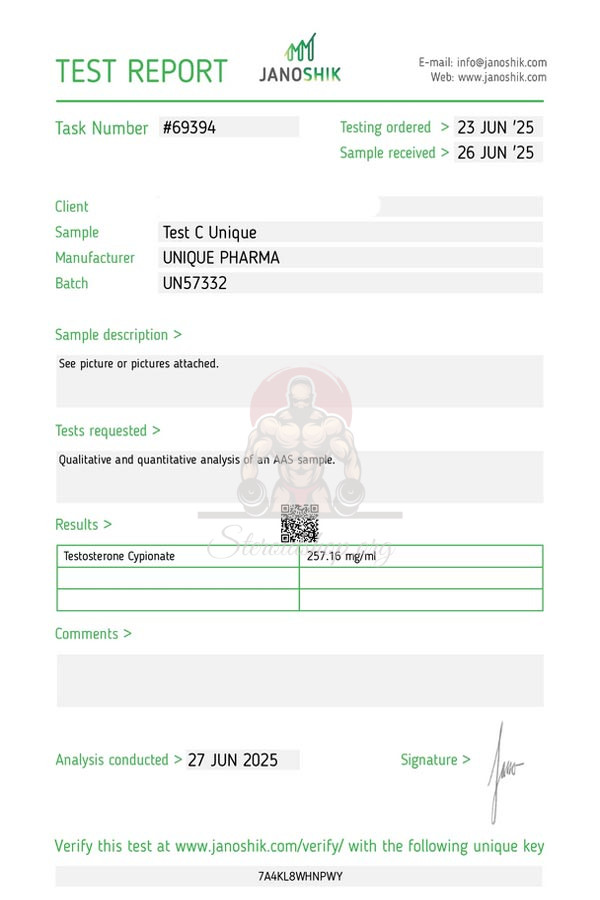 Test C 250 Unique Pharma